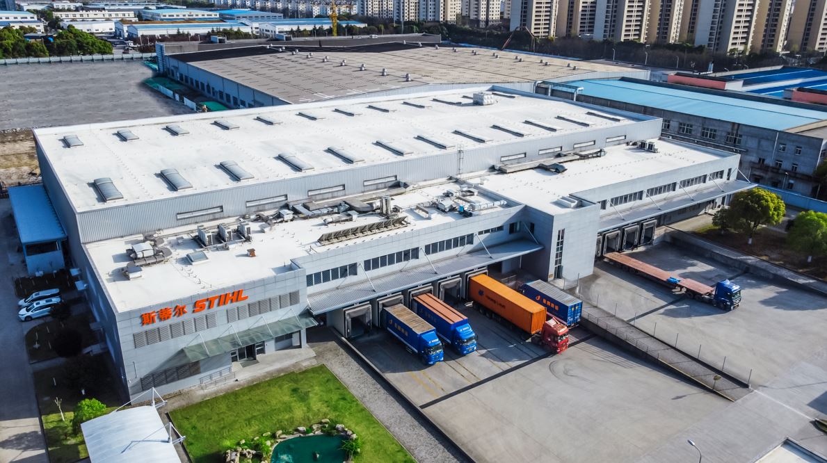 Bedrijfsgebouw vanuit vogelperspectief, STIHL in Taicang